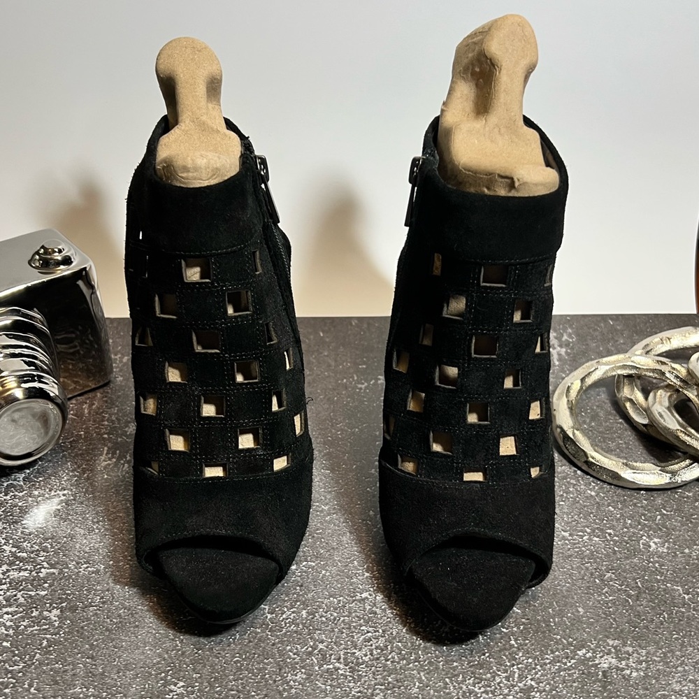 Jessica Simpson Aniece Pumps Black Suede Leather‎ SZ 9